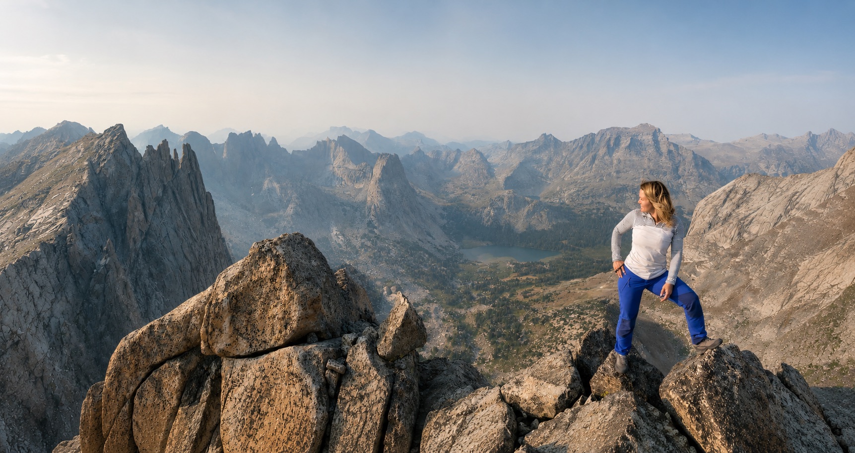 Marta on terrain in the Wind River Range